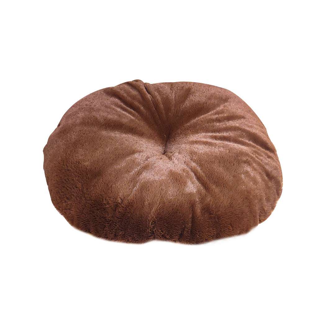 Pet Bed Comfy Kennel Cave Cat Beds Bedding Castle Igloo Nest Brown L PaWz