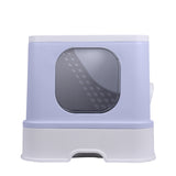 PaWz Cat Litter Box Fully Enclosed Toilet Trapping Odor Control Basin Purple PaWz