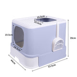 PaWz Cat Litter Box Fully Enclosed Toilet Trapping Odor Control Basin Purple PaWz