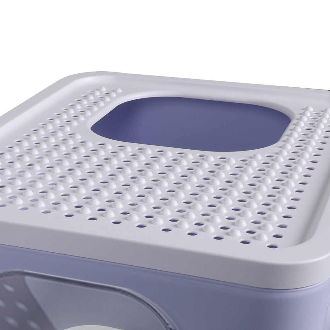 PaWz Cat Litter Box Fully Enclosed Toilet Trapping Odor Control Basin Purple PaWz