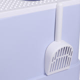 PaWz Cat Litter Box Fully Enclosed Toilet Trapping Odor Control Basin Purple PaWz