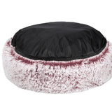 Pet Bed Cat Dog Donut Nest Calming Mat Soft Plush Kennel Pink L PaWz