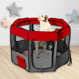 8 Panel Pet Playpen Dog Puppy Play Exercise Enclosure Fence Grey M PaWz