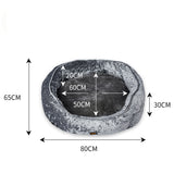 PaWz Pet Bed Set Dog Cat Quilted Blanket Squeaky Toy Calming Warm Soft Nest Grey L PaWz