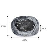 PaWz Pet Bed Set Dog Cat Quilted Blanket Squeaky Toy Calming Warm Soft Nest Grey XL PaWz