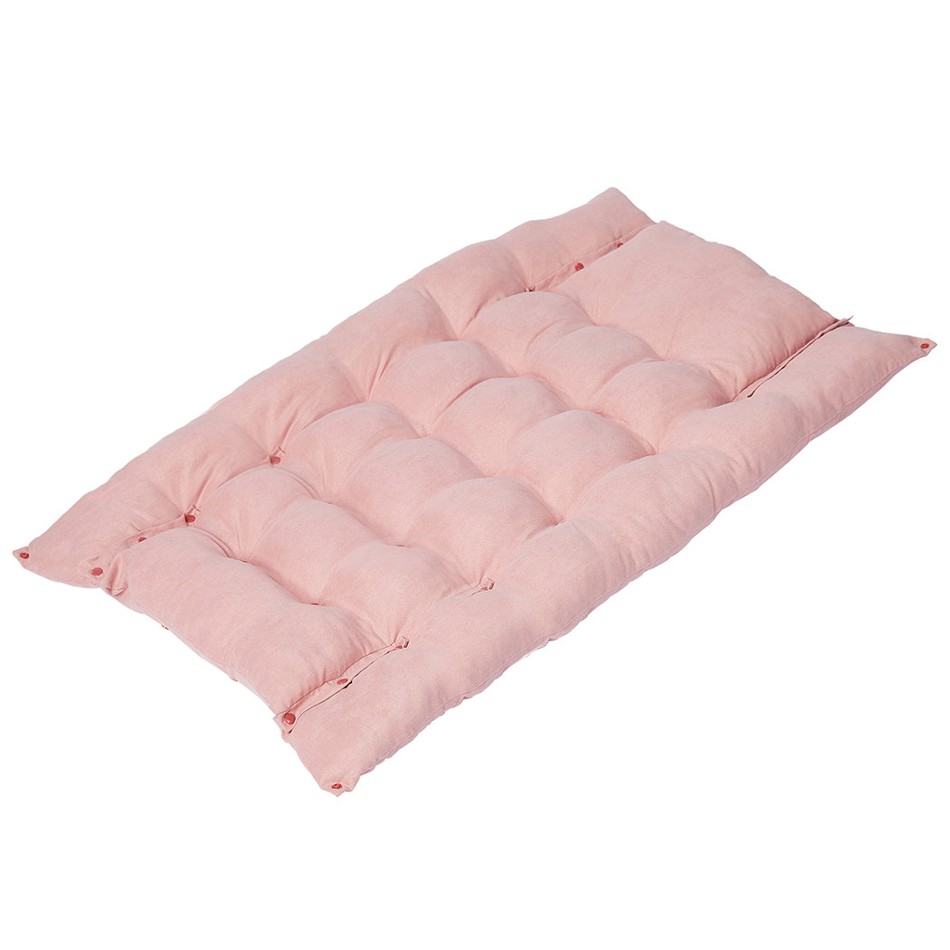 PaWz Pet Bed 2 Way Use Dog Cat Soft Warm Calming Mat Sleeping Kennel Sofa Pink L PaWz