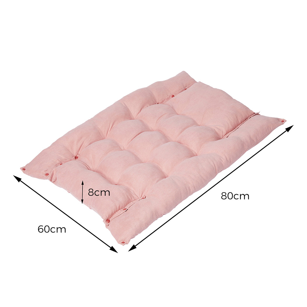 PaWz Pet Bed 2 Way Use Dog Cat Soft Warm Calming Mat Sleeping Kennel Sofa Pink M PaWz