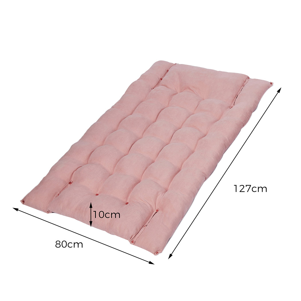 PaWz Pet Bed 2 Way Use Dog Cat Soft Warm Calming Mat Sleeping Kennel Sofa Pink XL PaWz