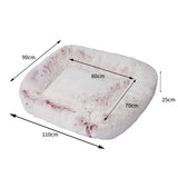 Dog Calming Bed Warm Soft Plush Comfy Sleeping Kennel Cave Memory Foam Pink L PaWz