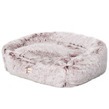 Dog Calming Bed Warm Soft Plush Comfy Sleeping Kennel Cave Memory Foam Pink L PaWz