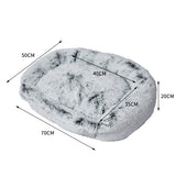Dog Calming Bed Warm Soft Plush Comfy Sleeping Kennel Cave Memory Foam Charcoal S PaWz
