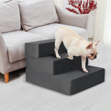 PaWz Pet Stair 3 Step Ramp Portable Adjustable Climbing Ladder Soft Washable PaWz