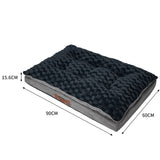 Dog Calming Bed Warm Soft Plush Comfy Sleeping Memory Foam Mattress Dark Grey M PaWz