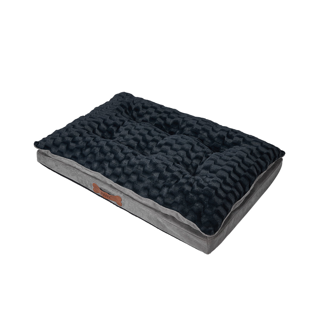 Dog Calming Bed Warm Soft Plush Comfy Sleeping Memory Foam Mattress Dark Grey XL PaWz