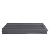 Wooden Pet Gate Dog Fence Retractable Barrier Portable Door 3 Panel Grey PaWz