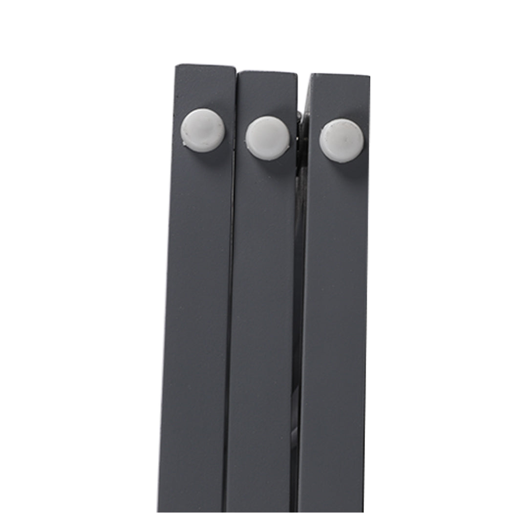 Wooden Pet Gate Dog Fence Retractable Barrier Portable Door 3 Panel Grey PaWz