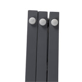 Wooden Pet Gate Dog Fence Retractable Barrier Portable Door 3 Panel Grey PaWz