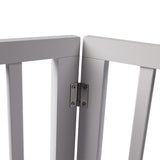 Wooden Pet Gate Dog Fence Retractable Barrier Portable Door 3 Panel White PaWz