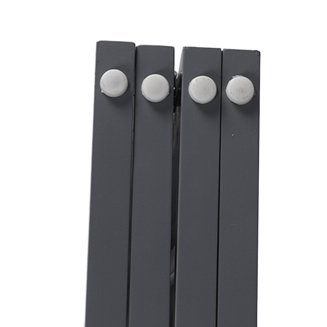 Wooden Pet Gate Dog Fence Retractable Barrier Portable Door 4 Panel Grey PaWz