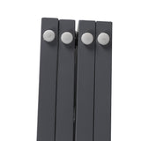 Wooden Pet Gate Dog Fence Retractable Barrier Portable Door 4 Panel Grey PaWz