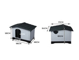 PaWz Dog Kennel Outdoor Indoor Pet Plastic Garden Large House Weatherproof Outside PaWz