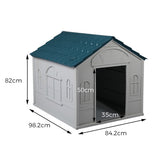 PaWz Dog Kennel Outdoor Indoor Pet Plastic Garden Large House Weatherproof Outside PaWz