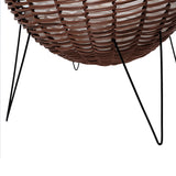 PaWz Rattan Pet Bed Elevated Cat Dog House Round Wicker Basket Kennel Egg Shape PaWz