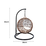 PaWz Rattan Cat Beds Elevated Puppy Wicker Hanging Basket Swinging Egg Chair PaWz
