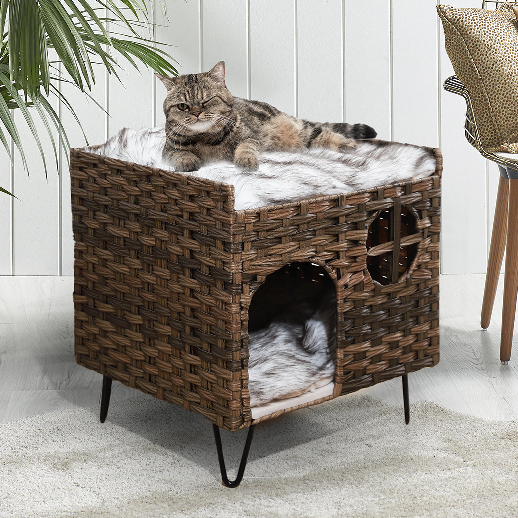 PaWz Pet Cat Bed Puppy House Sleeping Nest Calming Cushion Washable Non-toxic PaWz