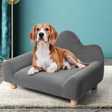 PaWz Luxury Pet Sofa Chaise Lounge Sofa Bed Cat Dog Beds Couch Sleeper Soft Grey PaWz