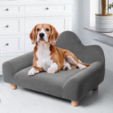 PaWz Luxury Pet Sofa Chaise Lounge Sofa Bed Cat Dog Beds Couch Sleeper Soft Grey PaWz