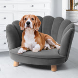 PaWz Luxury Pet Sofa Chaise Lounge Sofa Bed Cat Dog Beds Couch Sleeper Soft Grey PaWz