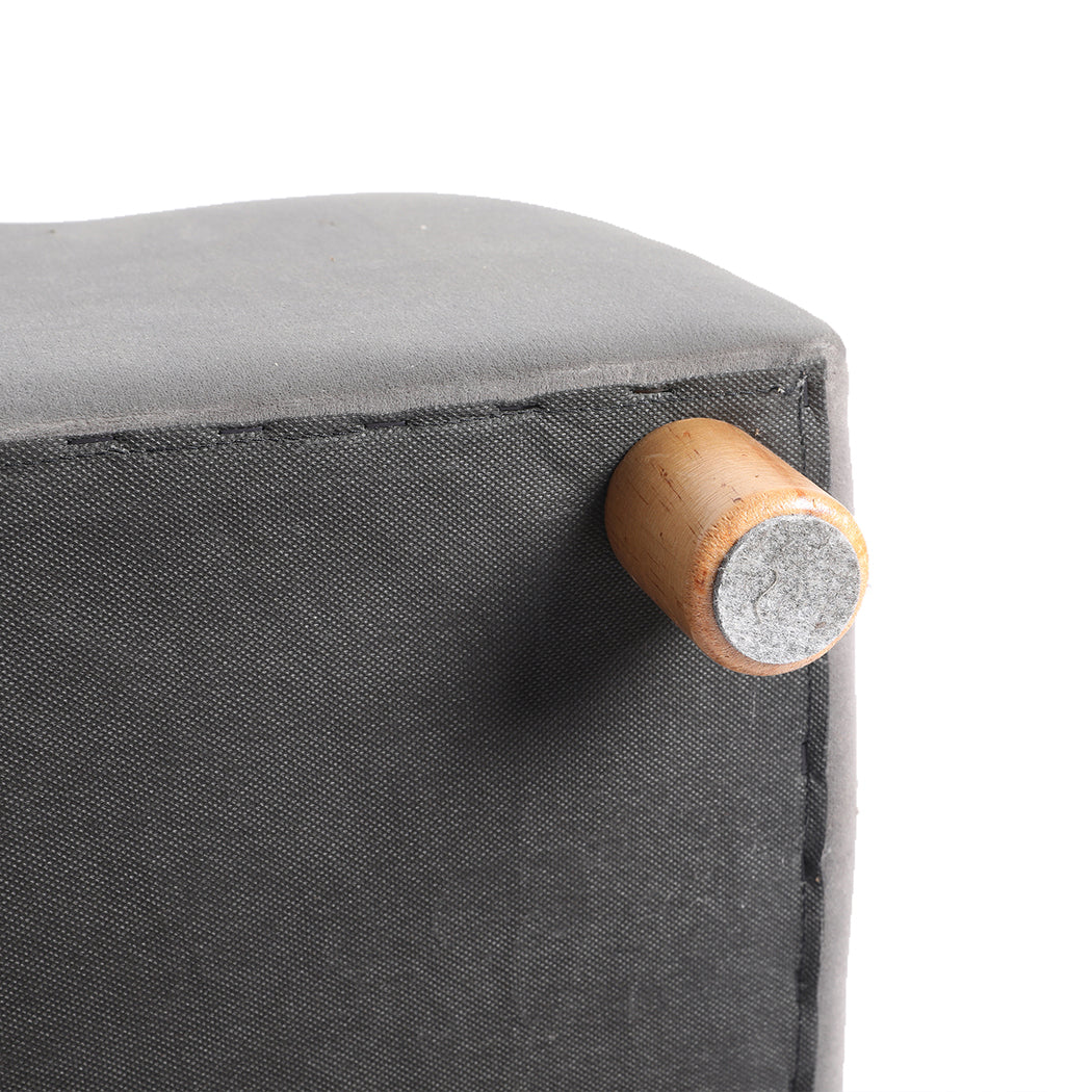 PaWz Luxury Pet Sofa Chaise Lounge Sofa Bed Cat Dog Beds Couch Sleeper Soft Grey PaWz