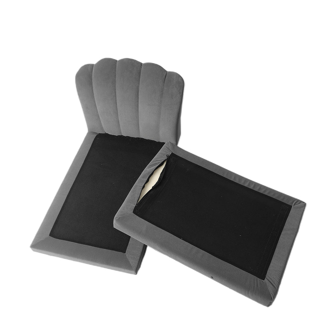 PaWz Luxury Pet Sofa Chaise Lounge Sofa Bed Cat Dog Beds Couch Sleeper Soft Grey PaWz