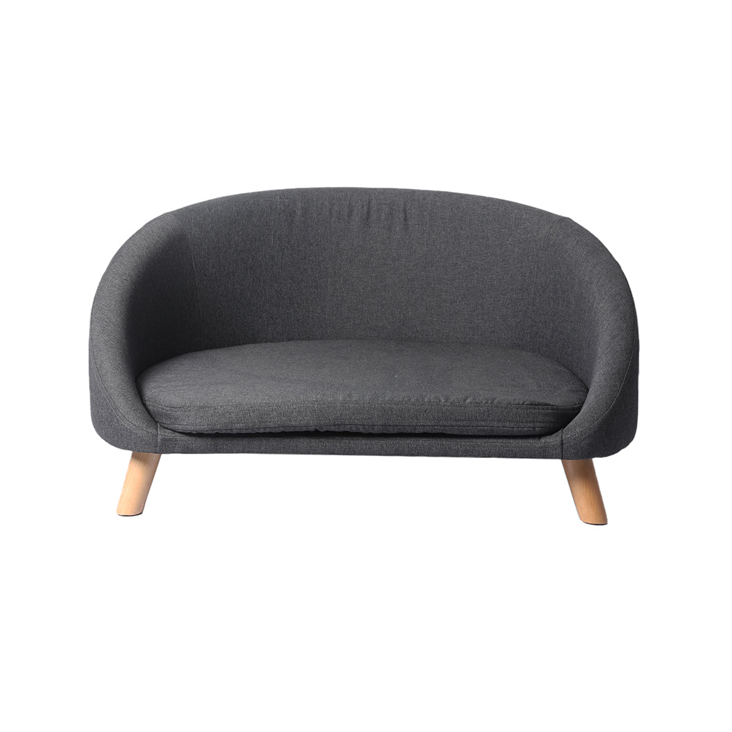 PaWz Luxury Pet Sofa Chaise Lounge Sofa Bed Cat Dog Beds Couch Sleeper Soft Grey PaWz