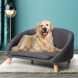 PaWz Luxury Pet Sofa Chaise Lounge Sofa Bed Cat Dog Beds Couch Sleeper Soft Grey PaWz