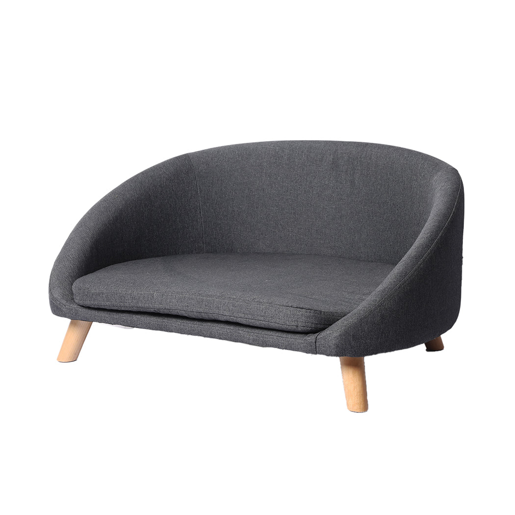 PaWz Luxury Pet Sofa Chaise Lounge Sofa Bed Cat Dog Beds Couch Sleeper Soft Grey PaWz