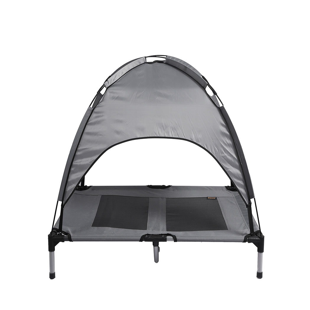 PaWz Pet Trampoline Bed Dog Cat Elevated Hammock With Canopy Raised Heavy Duty L PaWz