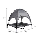 PaWz Pet Trampoline Bed Dog Cat Elevated Hammock With Canopy Raised Heavy Duty L PaWz