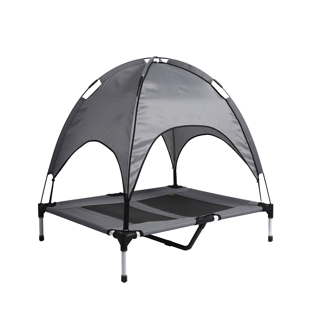 PaWz Pet Trampoline Bed Dog Cat Elevated Hammock With Canopy Raised Heavy Duty L PaWz
