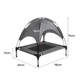 PaWz Pet Trampoline Bed Dog Cat Elevated Hammock With Canopy Raised Heavy Duty M PaWz