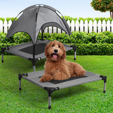 PaWz Pet Trampoline Bed Dog Cat Elevated Hammock With Canopy Raised Heavy Duty M PaWz