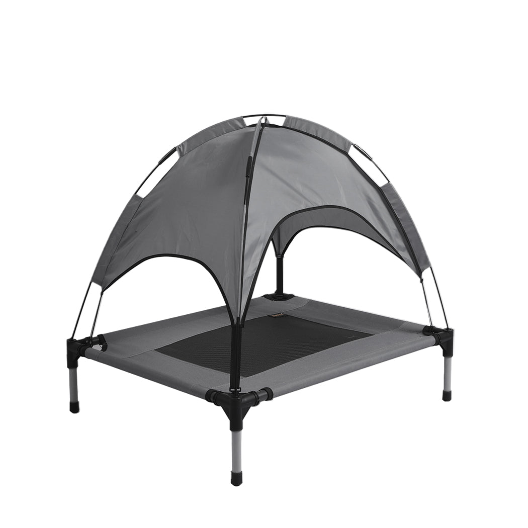 PaWz Pet Trampoline Bed Dog Cat Elevated Hammock With Canopy Raised Heavy Duty M PaWz