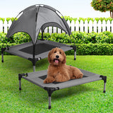 PaWz Pet Trampoline Bed Dog Cat Elevated Hammock With Canopy Raised Heavy Duty S PaWz