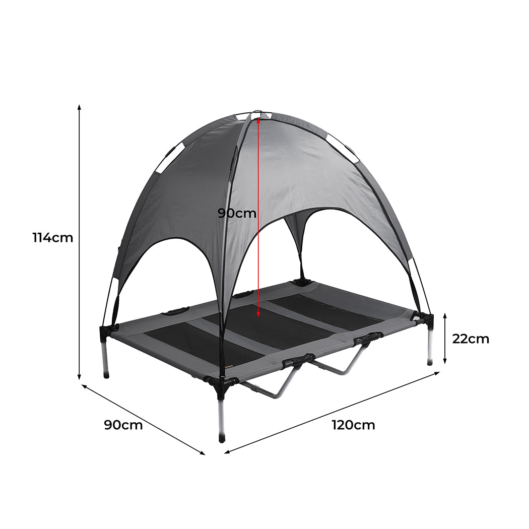 PaWz Pet Trampoline Bed Dog Cat Elevated Hammock With Canopy Raised Heavy XL PaWz