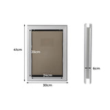 PaWz Aluminium Pet Access Door Dog Cat Dual Flexi Flap For Wooden Wall M PaWz