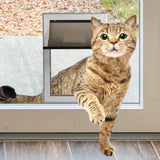PaWz Aluminium Pet Access Door Dog Cat Dual Flexi Flap For Wooden Wall S PaWz