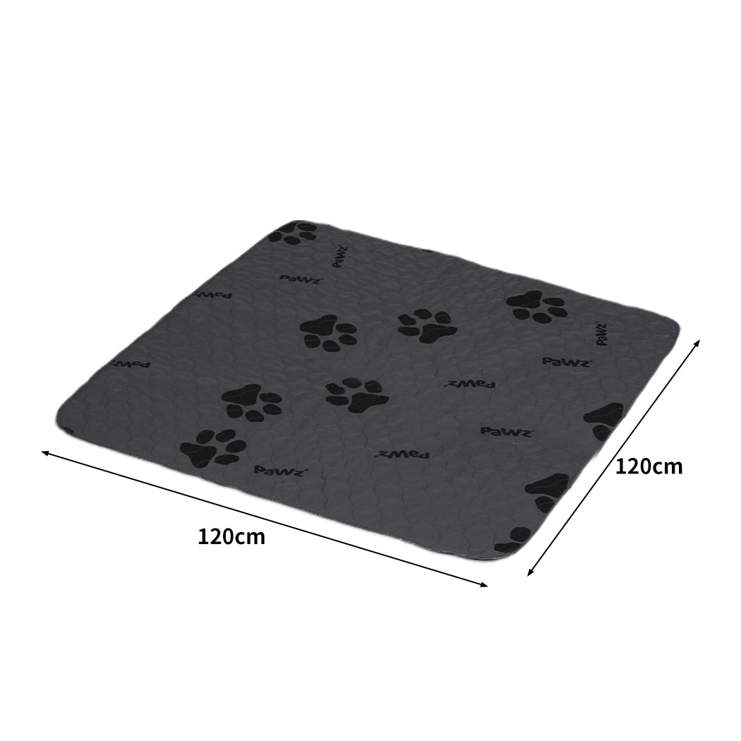 PaWz 2x Washable Dog Puppy Training Pad Pee Puppy Reusable Cushion Jumbo Grey PaWz
