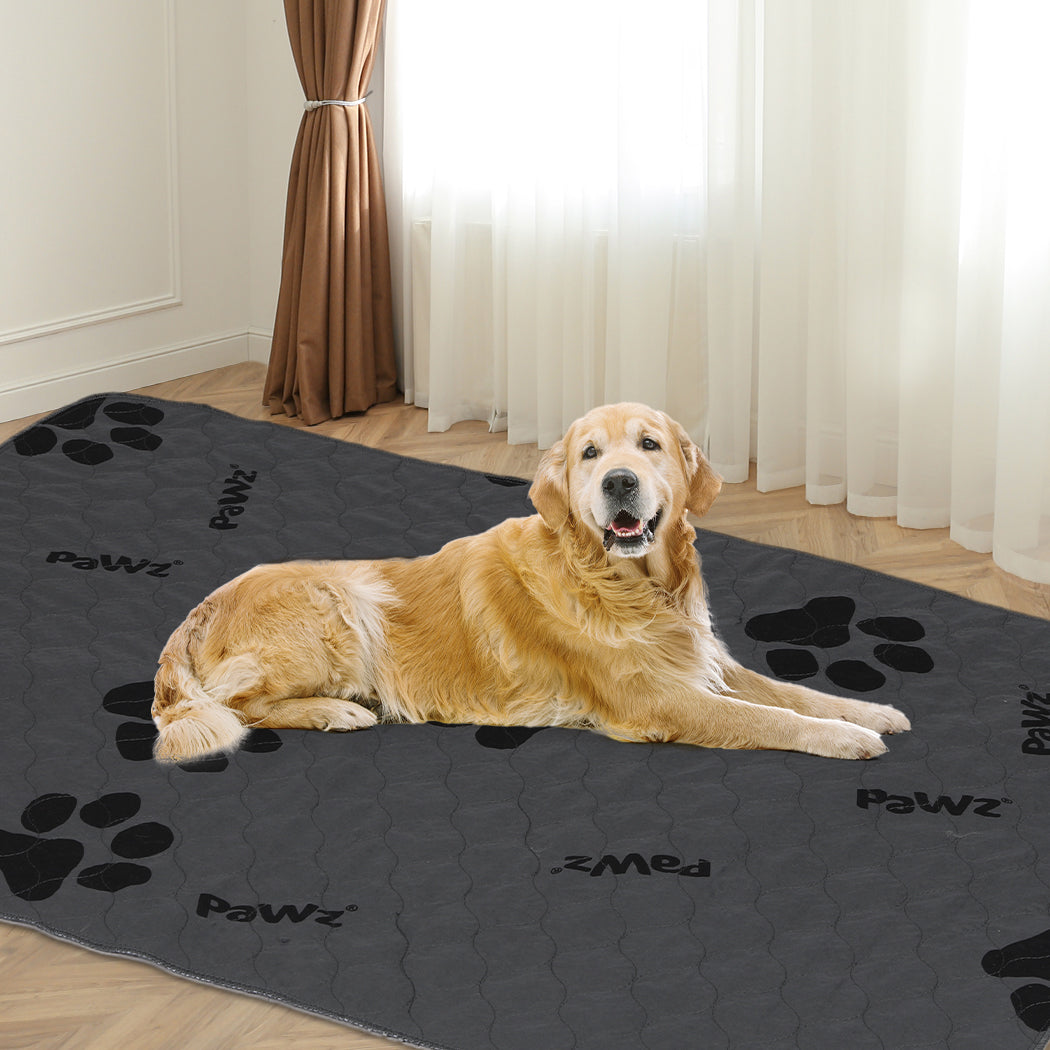 PaWz 2x Washable Dog Puppy Training Pad Pee Puppy Reusable Cushion Jumbo Grey PaWz