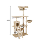 PaWz Cat Tree Scratching Post 160cm (Cream) PaWz